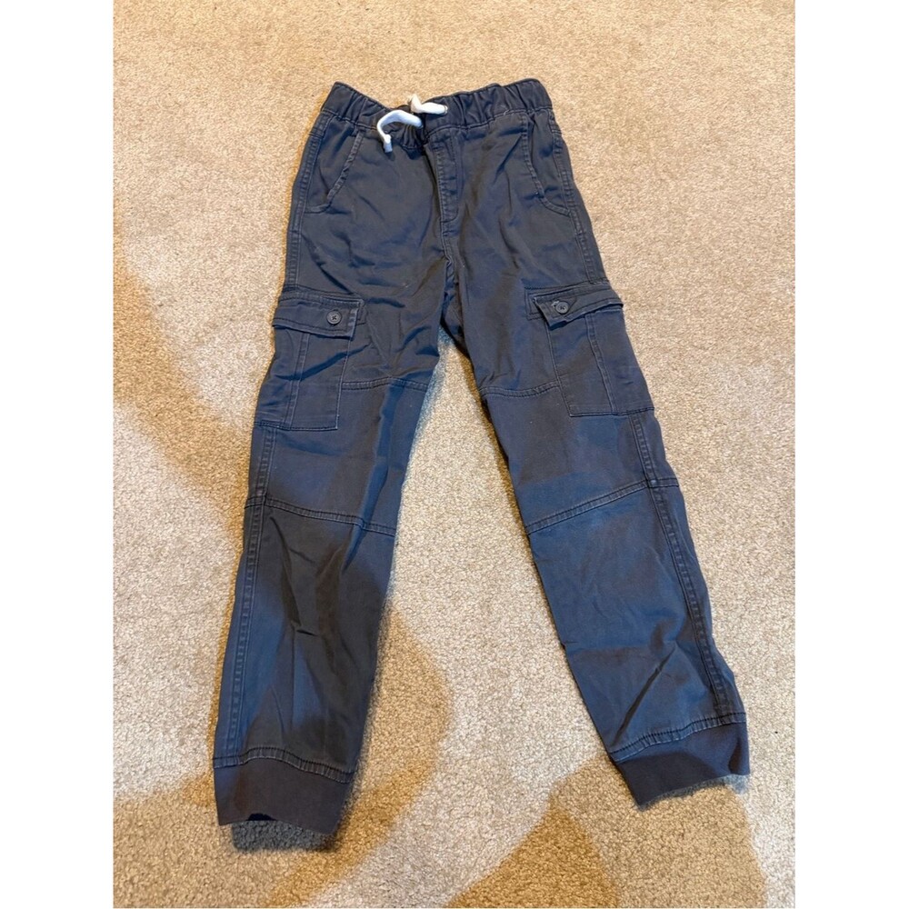 Cat & Jack Boys Size 10 Gray Cargo Joggers with Drawstring